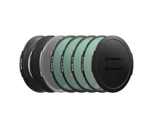 Freewell Dunna Did It - Kit de videografía de bloqueo ultrafino de 67 mm | Fijo ND4, ND8, ND16, ND32, Glow Mist 1/4, tapa frontal de tarjeta gris, tapa trasera, anillo base 67 mm