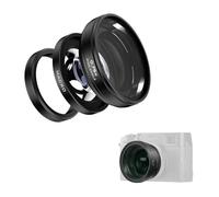FREEWELL Lente 2-en-1 Gran Angular y Macro para Fuji X100VI/X100V Negro | Diseño Versátil, Aumento Mejorado