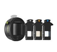 Freewell - Lente anamórfica 1.33x para iPhone y Samsung - 3 colores de destello en una lente (neutral, dorado, azul) - Lentes cinematográficas para smartphone con bokeh oval - Compatible con estuche y