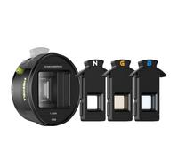 Freewell Lente anamórfica de 1.55x para iPhone y Samsung - Raya 3 en 1 (neutro, dorado, azul) - Lente cinematográfica para smartphone con bokeh ovalado - Compatible con funda de montaje de 17 mm y