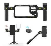 Freewell Multifunctional Smartphone Tool-Free Genius Rig Cage - Instalación rápida, Asas para trípode y monopié, Mando a Distancia Bluetooth para iPhone 15 Pro