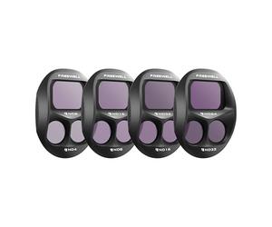 Freewell Paquete de 4 filtros ND divididos para dji Mavic 4 Pro - Split ND8/4, ND16/8, ND32/16, ND64/32 - Reduce la exposición para imágenes aéreas cinematográficas