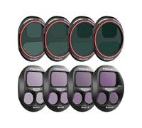 Freewell Paquete de 8 filtros ND y ND/PL para DJI Mavic 4 Pro, juego completo de ND4 a ND64 con polarizadores para control de luz de día completo, reducción de deslumbramiento y tomas aéreas vibrantes