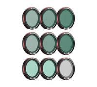 Freewell Paquete de 9 filtros magnéticos para DJI Neo 2, incluye filtros ND8, ND16, ND32, ND/PL, CPL, UV, filtros de niebla brillante negra para control cinematográfico, reducción de deslumbramiento y