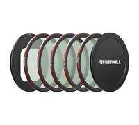 Freewell QuickSnap Kit de filtro magnético y apilable para iPhone - ND4, ND8, ND16, CPL y filtro negro brillante 1/4 - Compatible con funda y jaula de iPhone Freewell