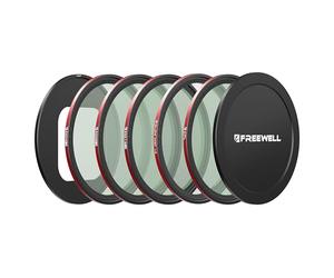 Freewell QuickSnap - Kit de filtros magnéticos y apilables para iPhone | Filtro ND4, ND8, ND16, CPL y Black Glow Mist 1/4 - Compatible con estuche y jaula Freewell para iPhone
