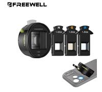 Freewell Steven Divish Pro Cine 1.33/1.55X lente anamórfica 3 en 1, bengalas neutrales vibrantes, doradas y azules para funda de teléfono con montaje de 17MM 1.55X Anamorphic