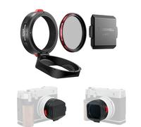 Freewell The Real Lens Hood CPL/Niebla para Fuji GFX100RF Negro | Filtro híbrido plegable CPL/Niebla con ajuste sin contacto y funcionamiento rápido para fotografía creativa