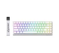 FREEWOLF S68 PRO Teclado para juegos RGB, inalámbrico/2.4G con Bluetooth | Teclado compacto de 68 teclas de modo triple, perfil de cereza, 26 teclas antifantasma, altura ergonómica. Iluminación RGB de