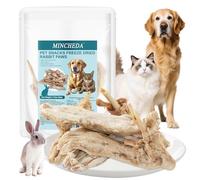 Freeze Dried Rabbit Feet Dog Treats, Natural Grain-Free Chews for Small & Large Dogs Single-Ingredenent, High-Protein Snacks, Hipoalergénico, Rich in Glucosamine for Joint Health (S, albaricoque)