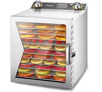 Freeze Dryer,6812 Layers,12h Timer,Stainless Steel,Fruits,Vegetables,Meat,Seafood (12Layer)