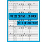 Freeze Drying Log Book: Track Over 500 Batches , Maintenance, Record Recipes, Costs & Results | 8.5 x 11 Inches, 120 Pages.