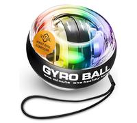 FREEZE2TRIM Vital - Ejercitador de bola de muñeca giroscópico y entrenador de antebrazo con rotor de zinc, entrenamiento de fuerza, ejercitador de mano con bola de muñeca vital (multicolor con luces