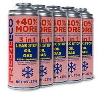 FREEZECO 3 en 1-5 latas de refrigerante R134a de repuesto para el llenado de aire acondicionado para automóviles 1995-2016, 235 g