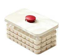 Freezer Ice Bin, Press Type Block Mold, 3.74 inches Easy Release Silicone Ice Tray with Storage Bin, Durable Organizer for Apartment Dormitory Kitchen Camping Party Coffee Beverage Whiskey