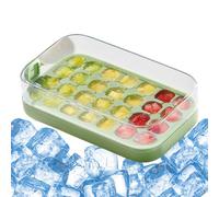 Freezer Ice Box - 28 Compartment Ice Tray | IcêTray with Lid | Silicone Icê Trays | 28 Grids Icê Mold Trays with Lin for Freezer | Silicone Molds Kitchen Gadgets for Tea Drinks Cup Fridge