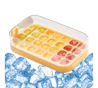 Freezer Ice Box - 28 Compartment Ice Tray | IcêTray with Lid | Silicone Icê Trays | 28 Grids Icê Mold Trays with Lin for Freezer | Silicone Molds Kitchen Gadgets for Tea Drinks Cup Fridge