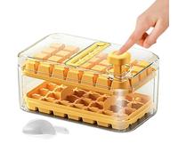 Freezer Ice Tray, Press Mold Design, Authentic Ice Maker with Lid, 7.56x3.27x3.54 inches Sturdy Kitchen Tray, for Home Kitchen Party Family Gathering Restaurant Picnic Camping Outdoors