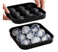 Freezer Tray - 9 Grid Easy Release Flexible Ice Cube Mould | Football Shapes Ice Maker Mold Suitable For Home Kitchen Water Cocktail Whiskey Coffee Juice Party Gathering