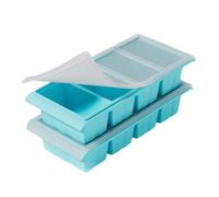 Freezer Tray - Food Grade Silicone 2 Piece Set | Airtight Reusable And Food Molds Meal Prep Tray For Broth Soup Leftovers Sauces Baking Freezing Storage In Home Apartment Fridge Kitchen