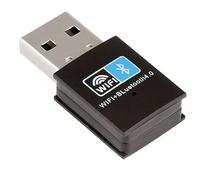 Frefgikty 150Mbps Bluetooth 4.0 USB 2.4G Plug and Play Receptor Wifi Drive Free Wifi Adaptador Fit Para Ordenador Portátil Escritorio