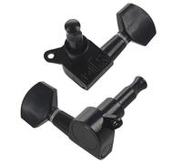 Frefgikty Clavijas de afinación pequeñas selladas para guitarra eléctrica acústica (negro 6R)