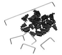 Frefgikty Eje satélite de placa de acero para teclado mecánico Cherry MX Switch montado en negro 6.25U 2U estabilizadores-1