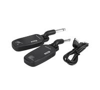 Frefgikty inalámbrico de guitarra 2.4, receptor transmisor inalámbrico recargable para guitarra eléctrica, bajo, accesorios negros