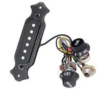 Frefgikty MI0301 - Arnés de cableado para guitarra precableada para caja de cigarros de 4 y 6 cuerdas, color negro