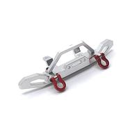 Frefgikty Parachoques delantero de metal para MN D90 MN-90 MN90 MN96 MN98 MN99S MN45 1/12 RC Crawler Car Upgrade Parts Accesorios, plateado