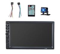 Frefgikty Reproductor estéreo universal de pantalla táctil de 7 pulgadas y 2 DIN, reproductor multimedia MP5 Bluetooth con cámara 7018B