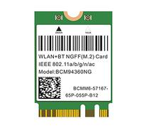 Frefgikty Tarjeta WiFi de 1200Mbps 802.11Ac BCM94360NG NGFF M.2 5Ghz WLAN Bluetooth 4.0 Tarjeta de red inalámbrica DW1560 para