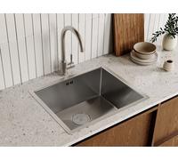 Fregadero 55x45 cm SOELA + grifo ROFILA en acero inoxidable - Gris