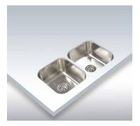Cata 02607101 Fregadero Bajo Encimera CB-2, 2 Cubetas Cuadradas, 785x450, Acero INOX