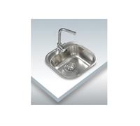 Cata Fregadero Cocina Sobre Encimera CS-1 1 Cubeta Cuadrada 46,5x48,5 cm Profundidad 16,5cm Fondo Absorbente Acero Inoxidable AISI Accesorios Incluidos Grosor 0,8mm Color Gris