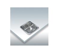 Cata Fregadero Sobre Encimera CSS60-1 1 Cubeta Cuadrada 60,9 x 50,9 cm Para Mueble 60 cm profundidad 15 cm Base Fondo Absorbente Acero Inoxidable Accesorios Incluidos Color Gris Inoxidable