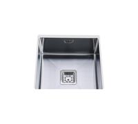 Fregadero cocina edesa makalu bajo encimera 1 seno con sifón 40x40 cm acero inox mueble a partir de 60 cm