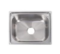 Fregadero Cocina en Acero Inoxidable, Fregadero Bajo Encimera o Sobre Encimera Fregadero Cocina 1 Seno en Acero Inoxidable Fregaderos Un Seno con Juego de Desagüe (304-48*35*19cm(1.2mm side))