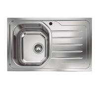 Fregadero cocina franke onda sobre encimera 1 seno + escurridor 50x79 cm acero inox mueble a partir de 45 cm