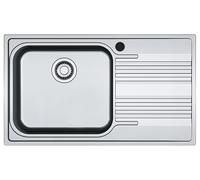 Fregadero cocina franke smart sobre encimera 1 seno + escurridor 86x50 cm acero inox mueble a partir de 60 cm