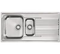 Fregadero cocina franke smart sobre encimera 2 senos + escurridor 100x100 cm acero inox mueble a partir de 60 cm