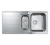 Fregadero cocina grohe k500 sobre encimera 1 seno y medio + escurridor 100x50 cm acero inox mueble a partir de 60 cm
