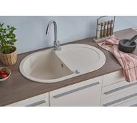 Fregadero Cocina Integrado Lavabo Granito 79x50 Blanco respekta Phoenix