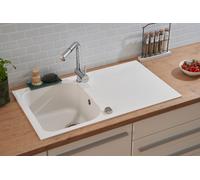 Fregadero Cocina Integrado Lavabo Granito 86 x 50 Blanco respekta Orlando