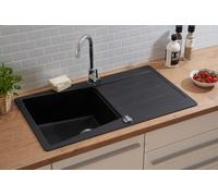 Fregadero Cocina Integrado Lavabo Granito 86 x 50 Negro respekta Seattle