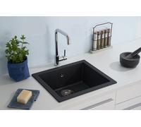 Fregadero Cocina Integrado Lavabo Granito Mineralite 50 x 44 Negro respekta Ohio