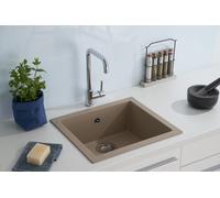 Fregadero Cocina Integrado Lavabo Granito Mineralite 50x44 Beige respekta Ohio
