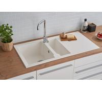Fregadero Cocina Lavabo Granito Mineralite 100 x 50 Blanco respekta Alineo