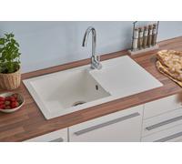 Fregadero Cocina Lavabo Granito Mineralite 78 x 44 Blanco respekta Denver