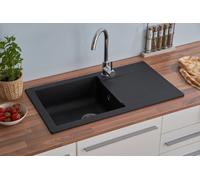 Fregadero Cocina Lavabo Granito Mineralite 78 x 44 Negro respekta Denver